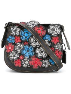 'Tea Rose Applique' saddle bag Coach