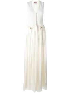 длинное плиссированное платье Lanvin