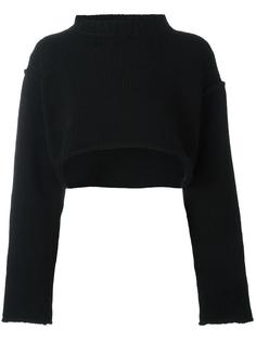 трикотажный укороченный джемпер  Yohji Yamamoto Vintage