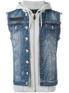 'Indiano' denim and hoodie jacket Philipp Plein
