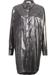 длинная рубашка с металлическим блеском Jil Sander