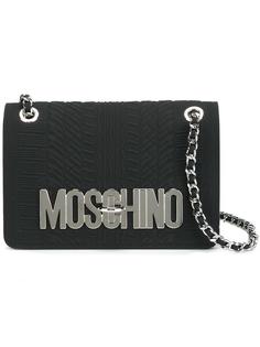 сумка на плечо с узором под шину Moschino
