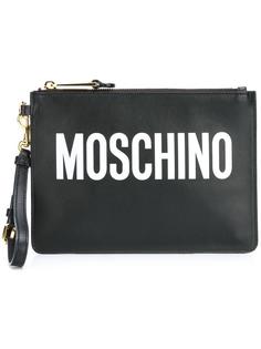 клатч с принтом-логотипом Moschino