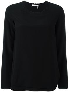 блузка с волнистой горловиной Chloé