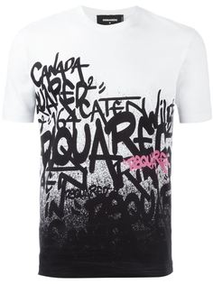 футболка с принтом-граффити Dsquared2