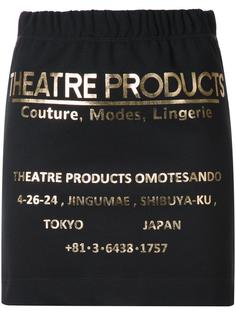облегающая юбка с золотистым логотипом Theatre Products