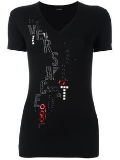 топ с абстрактной вышивкой Versace