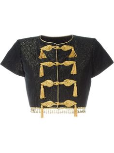 укороченная куртка в стиле милитари  Yves Saint Laurent Vintage