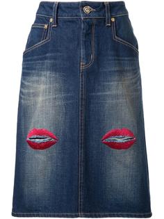 джинсовая юбка с вышивкой DressCamp