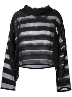 oversized sheer striped blouse  Ivan Grundahl