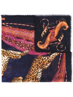 шарф с леопардовым принтом Salvatore Ferragamo