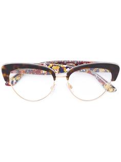 очки с леопардовым принтом Dolce &amp; Gabbana