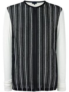 zipped stripe pattern cardigan Lanvin