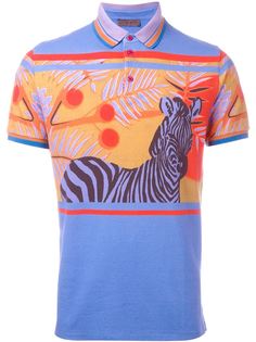 футболка-поло с принтом зебры Etro