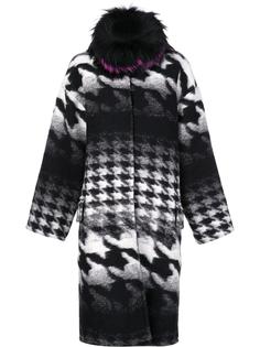 houndstooth pattern mid coat Ava Adore