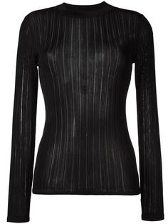 sheer stripe jumper DKNY