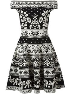 жаккардовое трикотажное платье Alexander McQueen