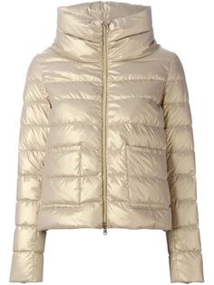 пуховик с воротником-воронкой Herno