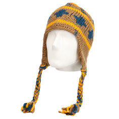 Шапка ушанка The North Face Boulder Peruv Beanie Ut Brown/Tnf Yellow