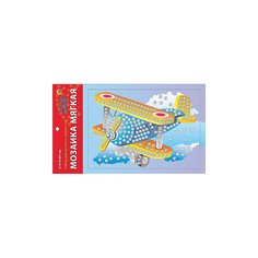 Мягкая мозаика "Веселый самолет" формат А5 (21х15 см) Издательство Рыжий кот