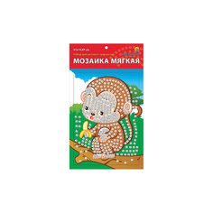 Мягкая мозаика "Обезьянка" формат А5 (21х15 см) Издательство Рыжий кот