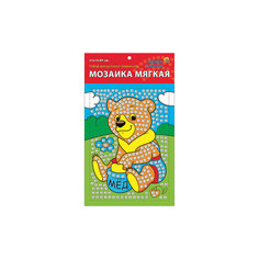 Мягкая мозаика "Мишка с медом" формат А5 (21х15 см) Издательство Рыжий кот