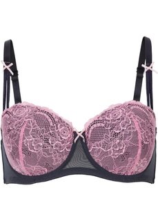 Бюстгальтер-балконет, чашка C (антрацитовый/розовый) Bonprix