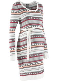 Для будущих мам: вязаное платье с норвежским узором (дымчато-серый с узором) Bonprix