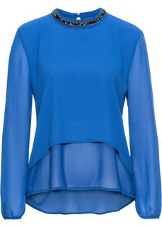 Шифоновая блузка с блестящей фурнитурой (черный) Bonprix