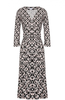 Шелковое платье с запахом и поясом Diane Von Furstenberg