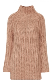 Удлиненный шелковый свитер фактурной вязки Valentino