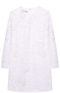 Кружевное мини-платье с вышивкой в виде бабочек Valentino