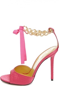 Шелковые босоножки Dionne на шпильке Charlotte Olympia