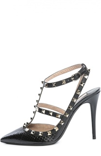 Лаковые туфли Rockstud с тиснением Valentino