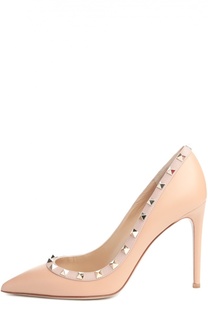 Кожаные туфли Rockstud на шпильке Valentino