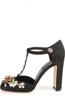 Парчевые туфли Vally с декором Dolce &amp; Gabbana