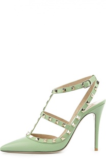 Кожаные туфли Rockstud на шпильке Valentino