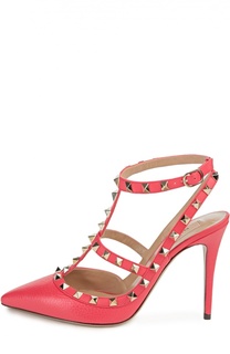 Кожаные туфли Rockstud на шпильке Valentino