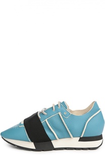 Кожаные кроссовки с эластичной вставкой Balenciaga