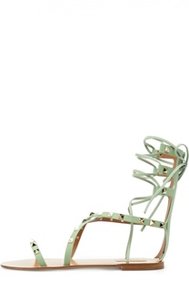 Кожаные сандалии Rockstud на шнуровке Valentino