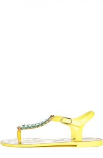 Резиновые сандалии с декором Dolce &amp; Gabbana