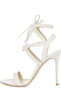 Кожаные босоножки на шнуровке Gianvito Rossi
