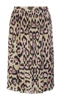 Плиссированная юбка с леопардовым принтом Givenchy