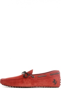 Замшевые топсайдеры с логотипом марки Tod’s