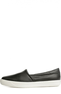 Кожаные слипоны с тиснением Giorgio Armani