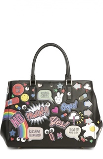 Сумка-тоут All Over Sticker с яркими нашивками Anya Hindmarch