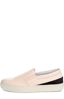 Кожаные слипоны с замшевой вставкой Tod’s