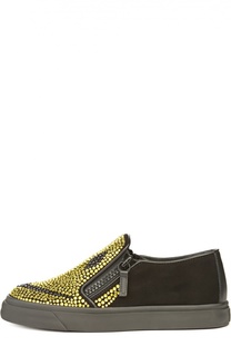 Слипоны Smiley с кристаллами Giuseppe Zanotti Design