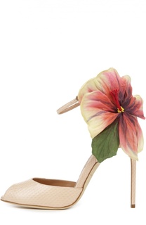 Кожаные босоножки Flower Oriana на шпильке Brian Atwood