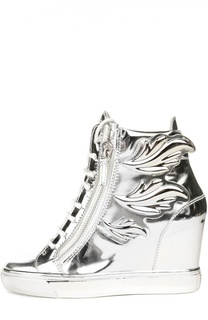 Кеды с аппликацией на танкетке Giuseppe Zanotti Design